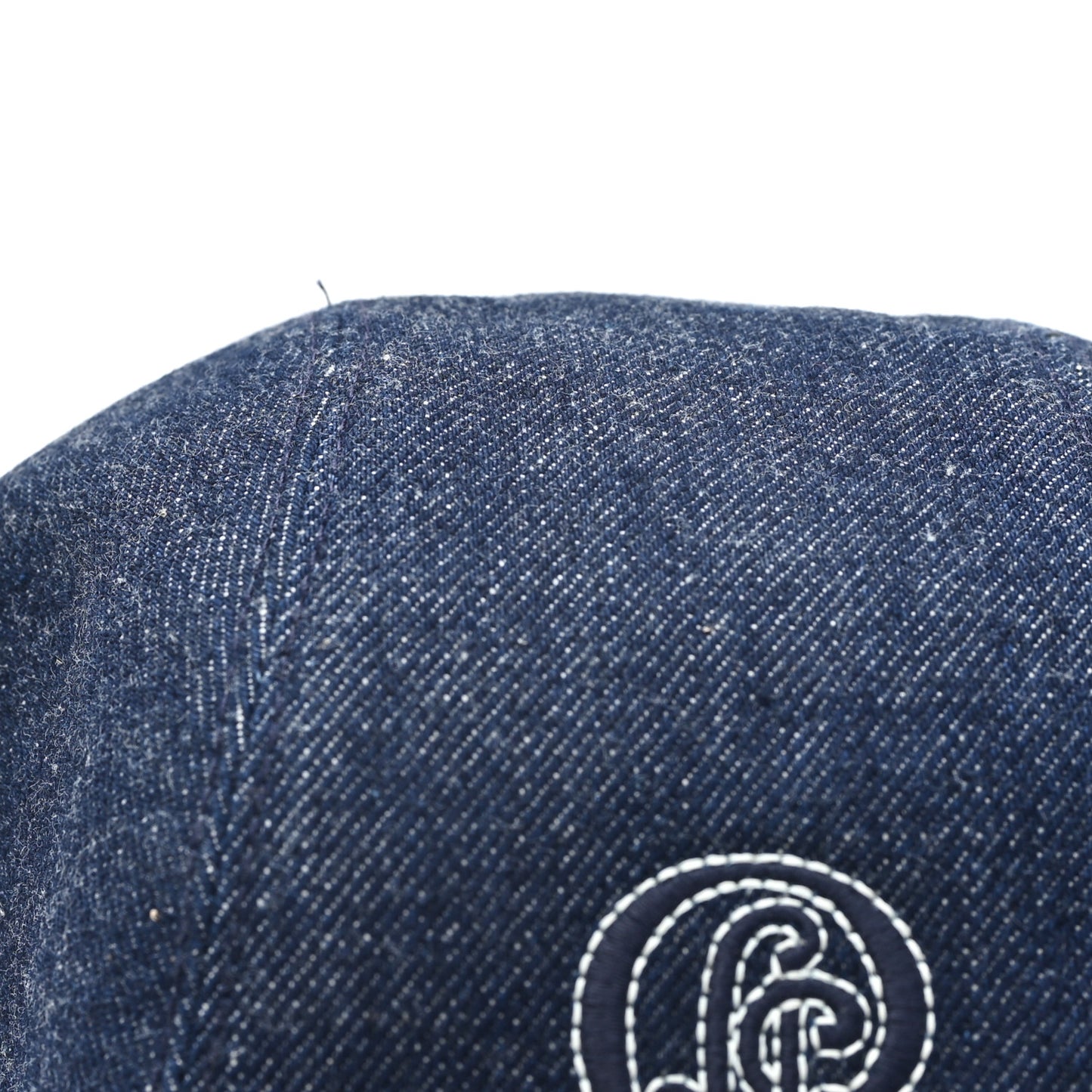 Denim Embroidered Davis Emile Hat 56 Indigo