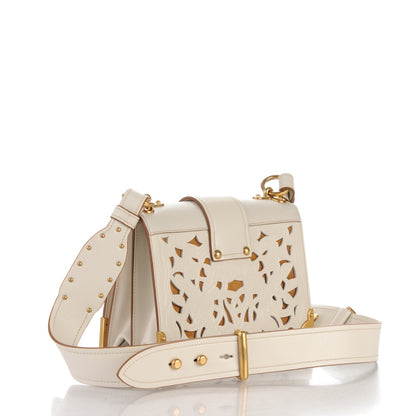 Prada City Calf Saffiano Laser Cut Cahier Bag Talco 3 of 7