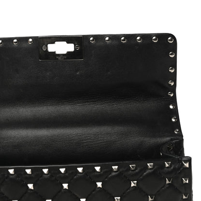 Valentino Garavani Lambskin Medium Rockstud Spike Shoulder Bag Black 10 of 11