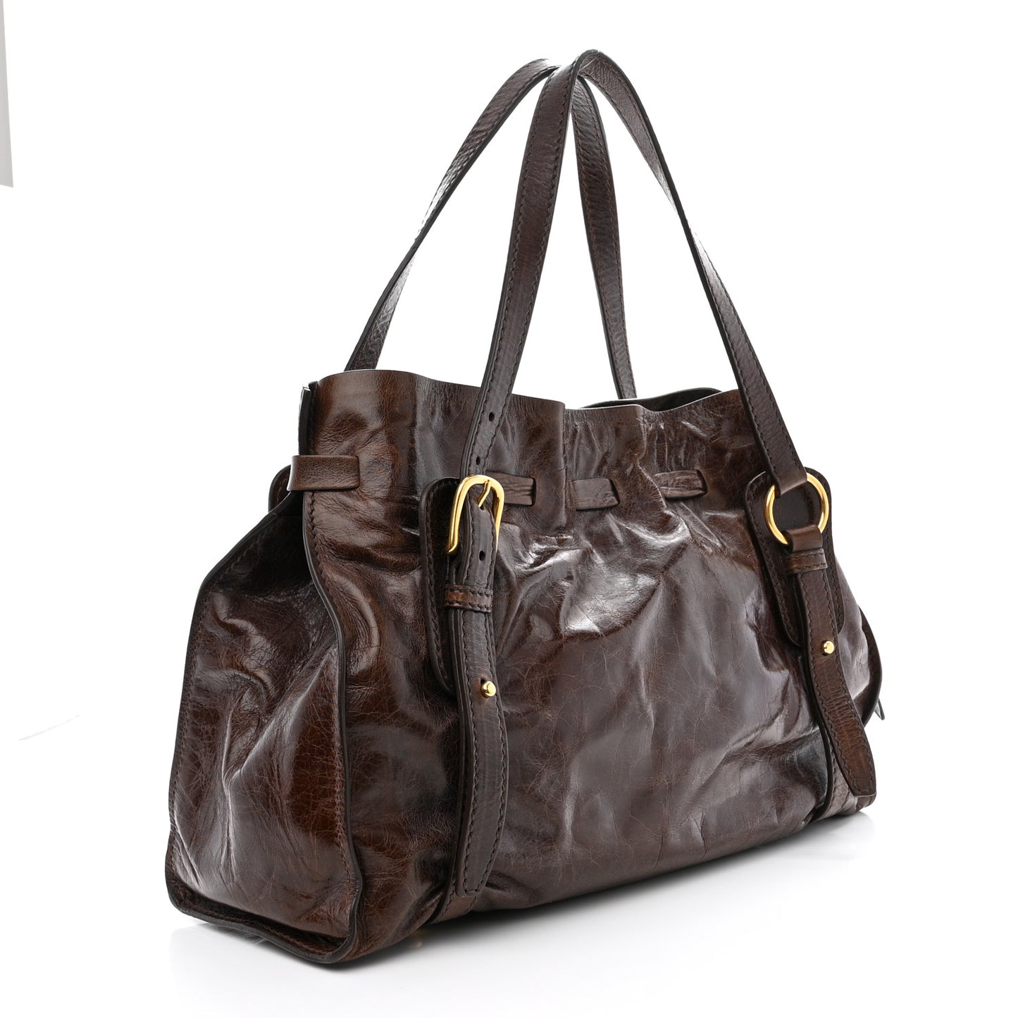 Vitello Lux Bow Bag Brown