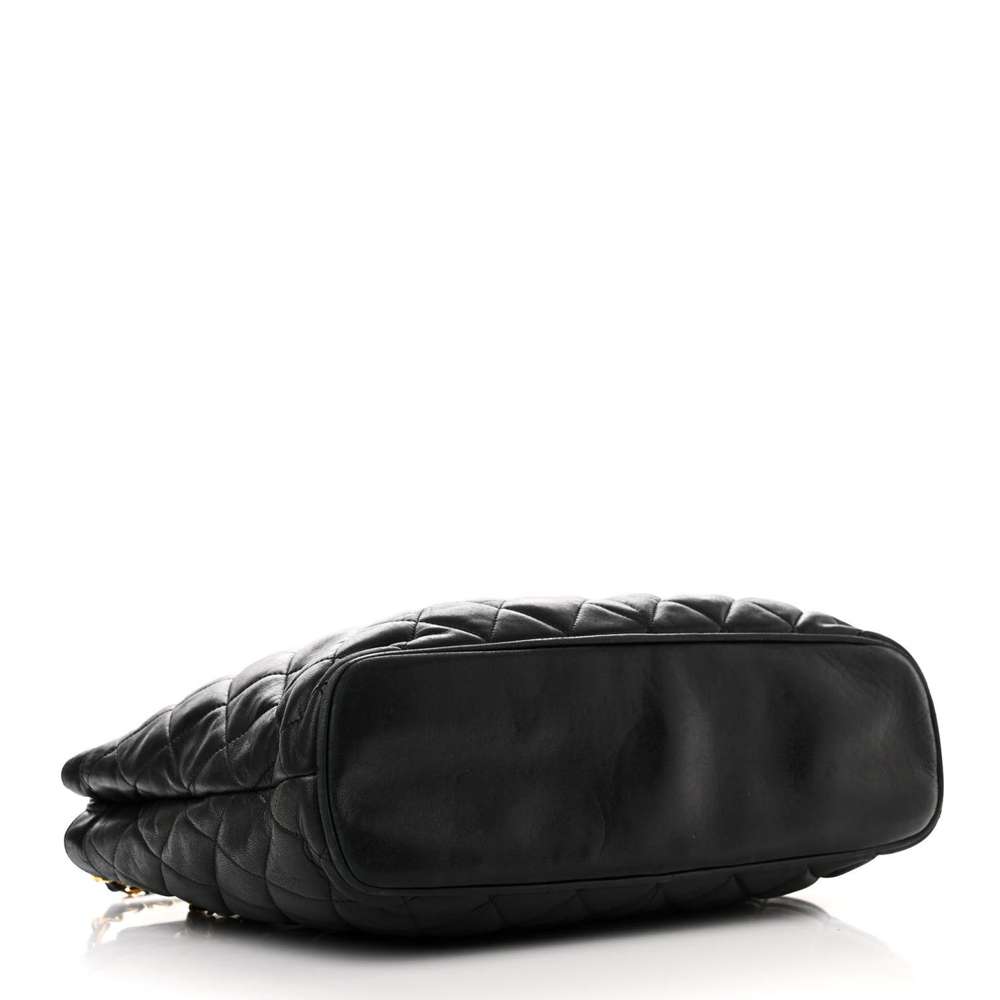 Lambskin Quilted Shoulder Bag Black