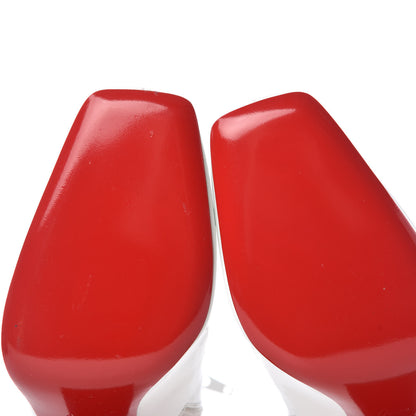 Christian Louboutin Patent Hilconico 85 Booties 39 White 8 of 9