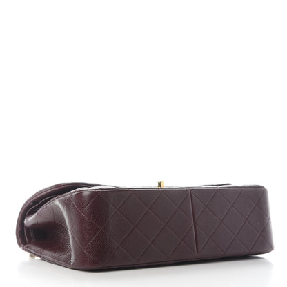 Chanel Caviar Quilted Jumbo Double Flap Burgundy 4 of 10