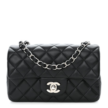 Chanel Lambskin Quilted Mini Rectangular Flap Black 1 of 11