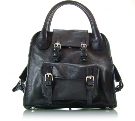 Leather EDITH N/S Black