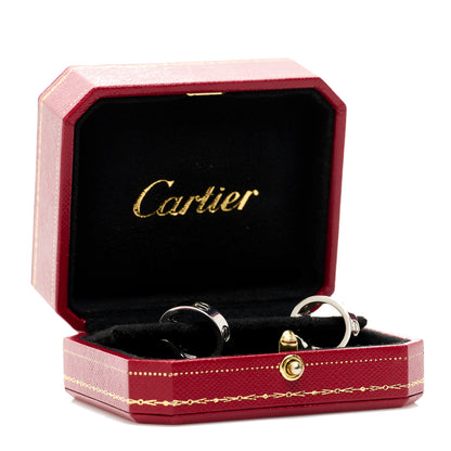 Cartier 18K White Gold 5.5mm LOVE French Clip Hoop Earrings 5 of 5