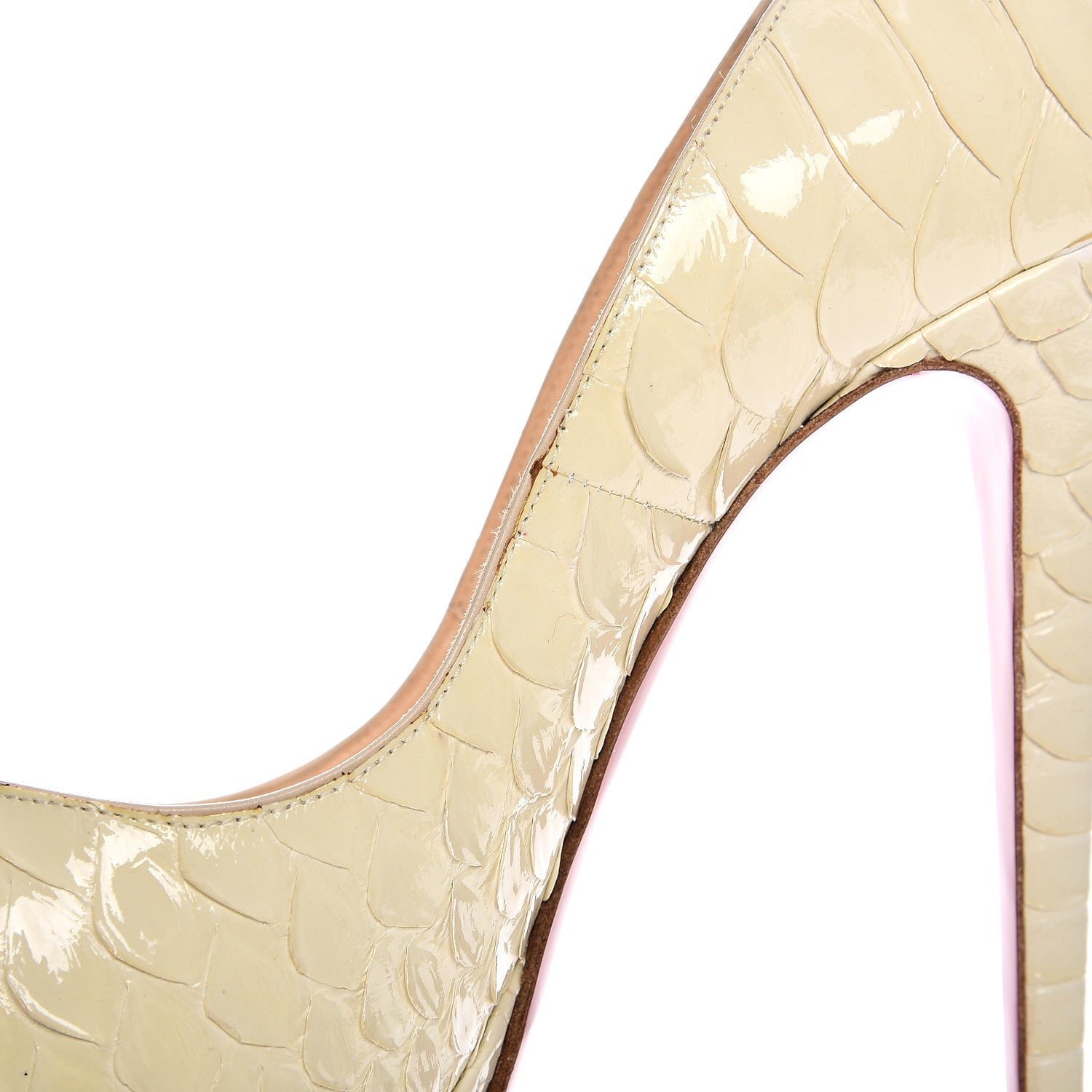 Christian Louboutin Python Lady Peep 150 Pumps 36.5 Craie 7 of 11