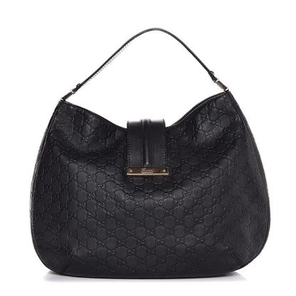 Gucci Guccissima Large New Ladies Web Hobo Black 1 of 7