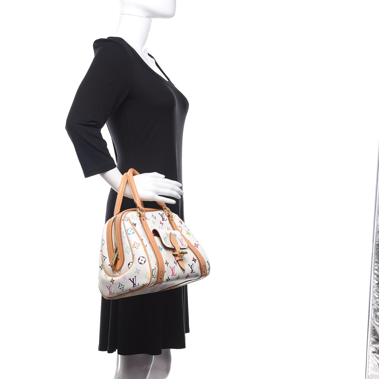 Louis Vuitton Monogram Multicolor Priscilla White 2 of 15