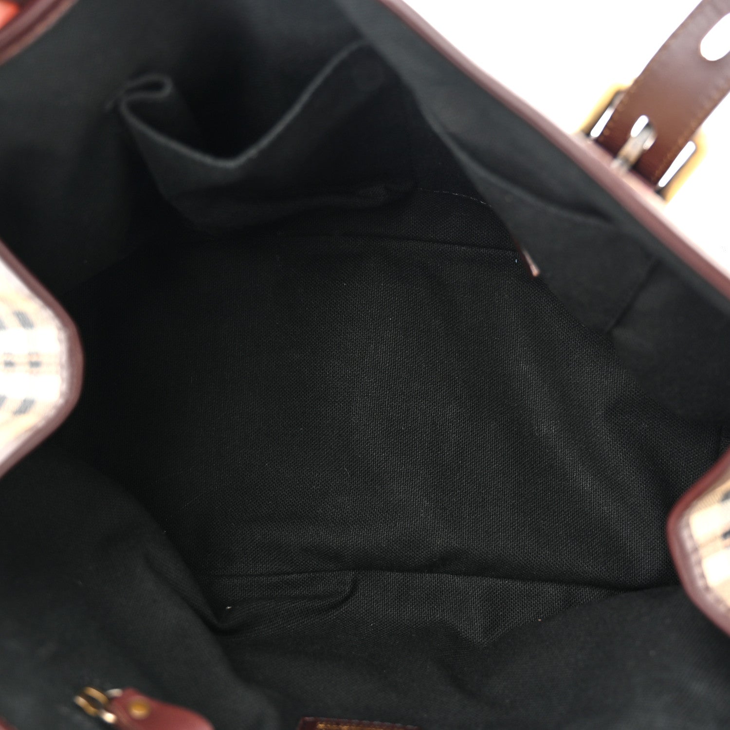Burberry Haymarket Check Studded Satchel Chocolate 5 of 11