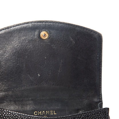 Chanel Caviar Timeless CC Compact French Wallet Black 14 of 14