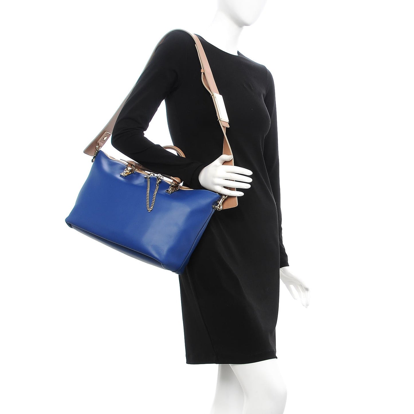 Smooth Calfskin Medium Baylee Tote Sea Water