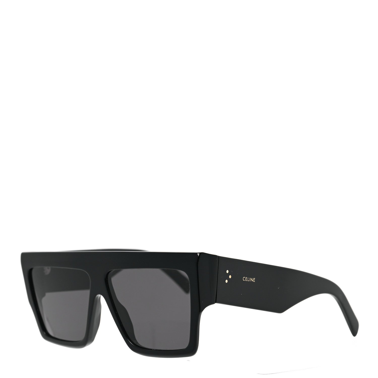 Celine Acetate Flat Top Rectangular Sunglasses CL400921 Black 1 of 6