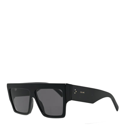 Celine Acetate Flat Top Rectangular Sunglasses CL400921 Black 1 of 6