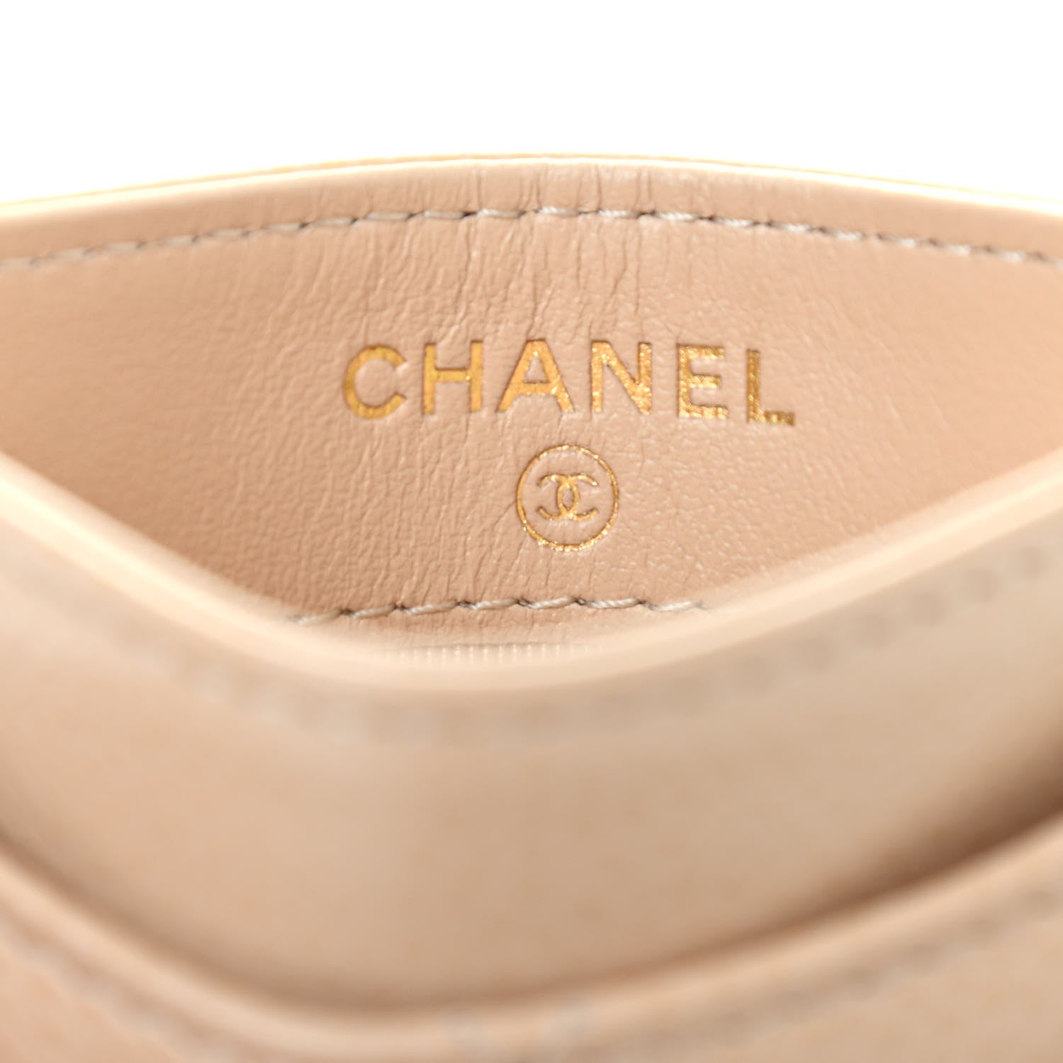 Chanel Caviar Quilted Card Holder Beige 6 of 8