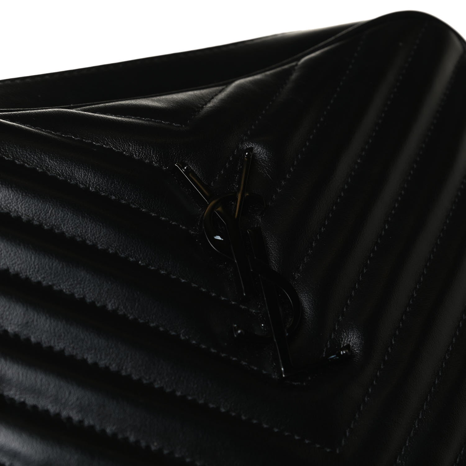 Saint Laurent Calfskin Matelasse Monogram Lou Camera Bag Black 12 of 16
