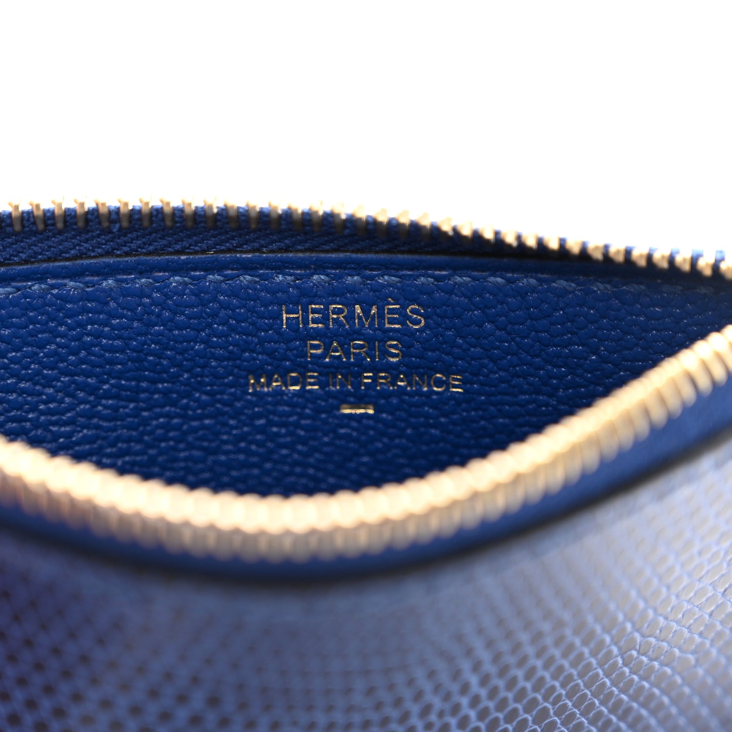 Lizard Constance Slim Wallet Bleu Saphir