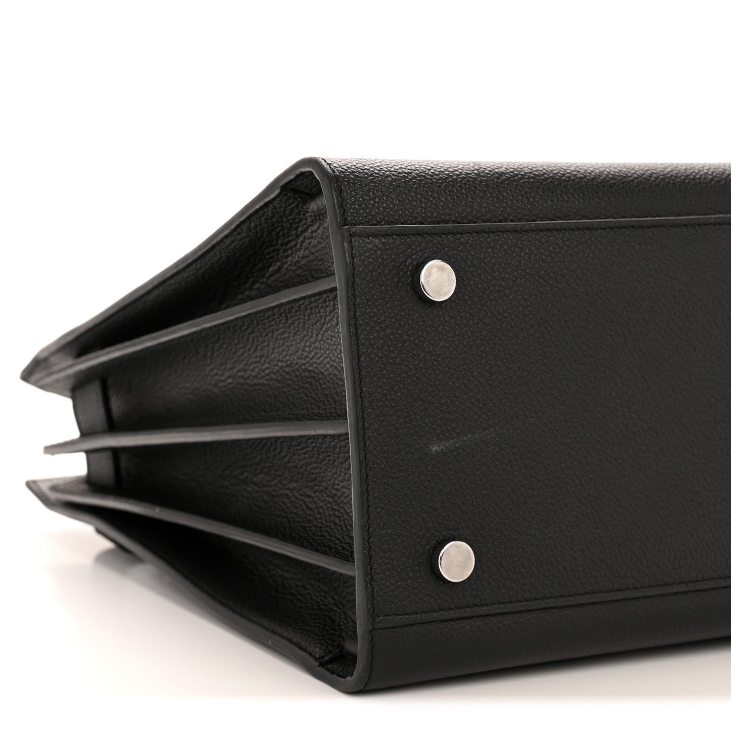 Grained Calfskin Small Sac De Jour Black