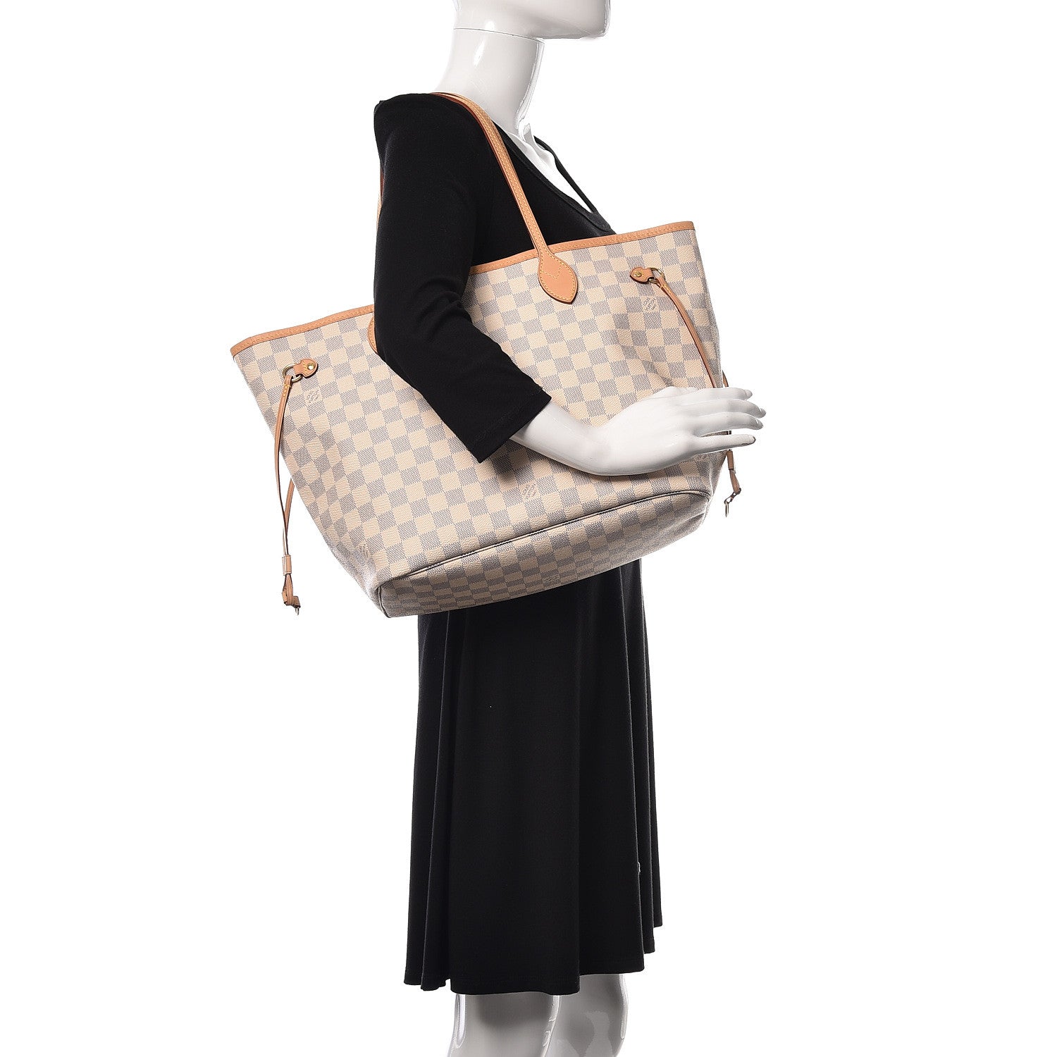 Louis Vuitton Damier Azur Neo Neverfull MM Rose Ballerine 2 of 10