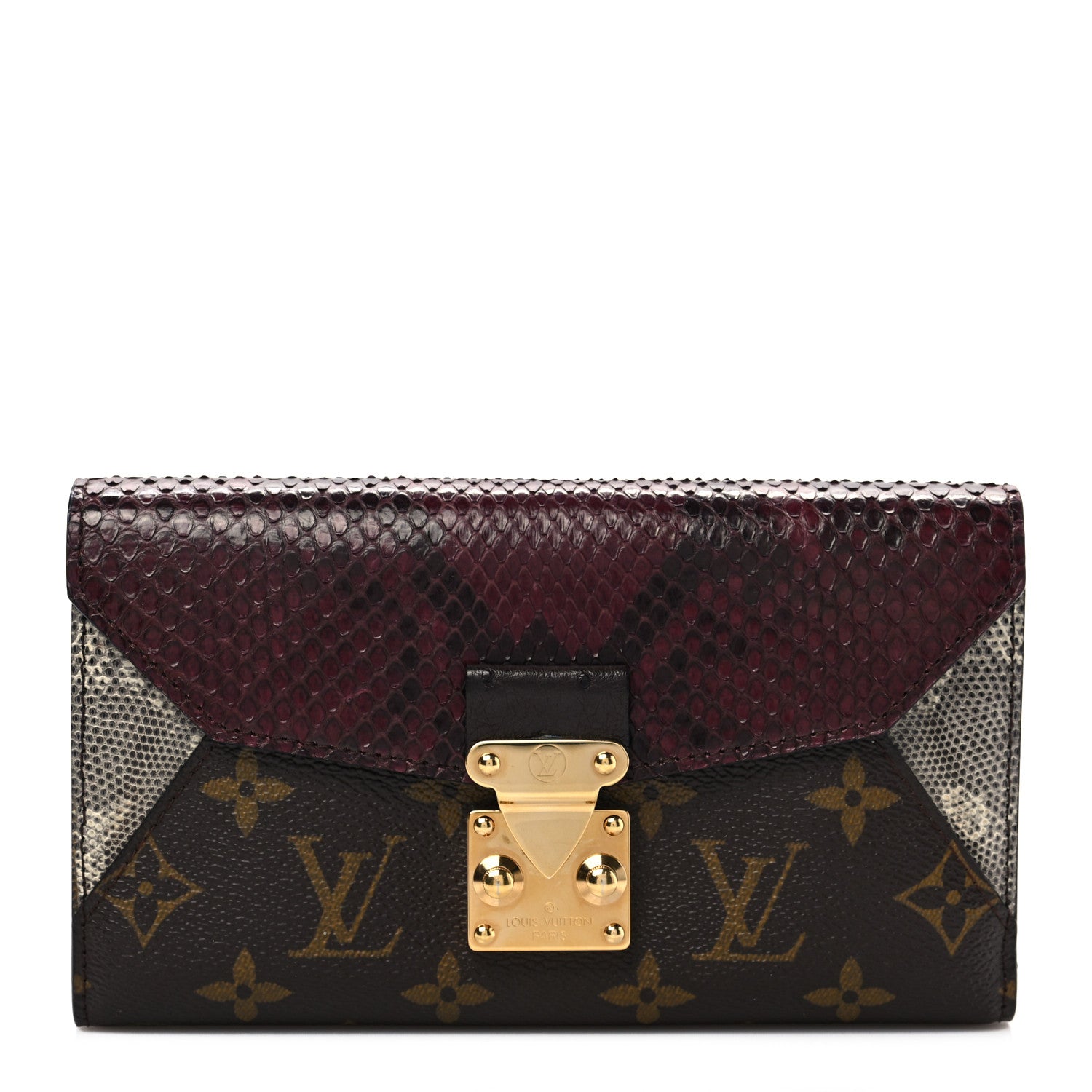 Louis Vuitton Monogram Python Ostrich Lizard Majestueux Wallet 1 of 7