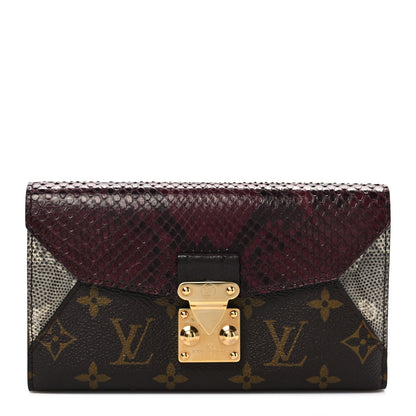 Louis Vuitton Monogram Python Ostrich Lizard Majestueux Wallet 1 of 7