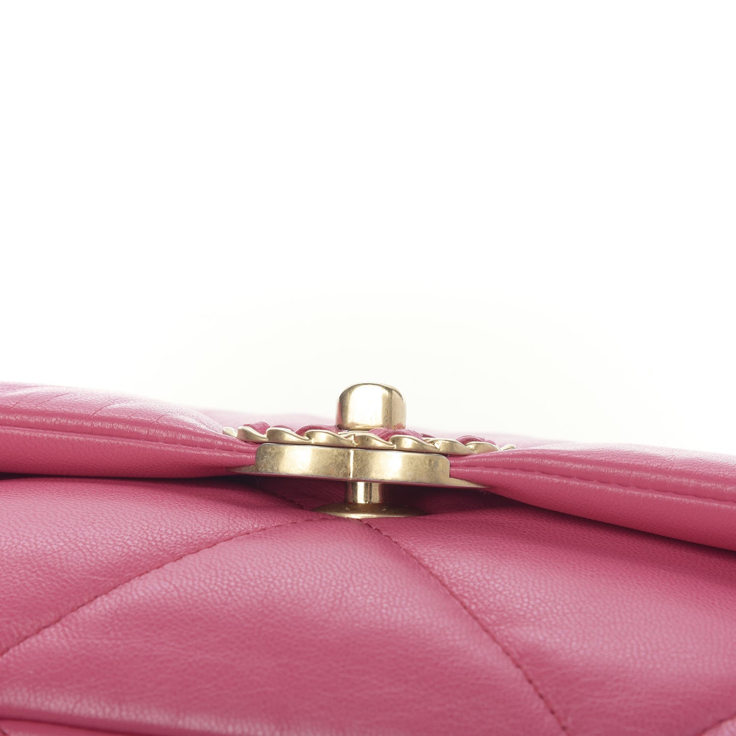 Chanel Lambskin Quilted Medium 19 Flap Dark Pink 11 of 14