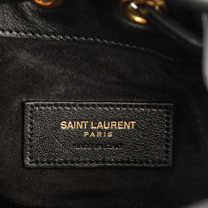 Saint Laurent Calfskin Small Emmanuelle Fringe Hobo Bag Black 7 of 7