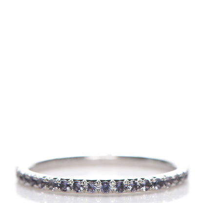 Tiffany 18K White Gold Iolite Metro Ring 4.25 1 of 7