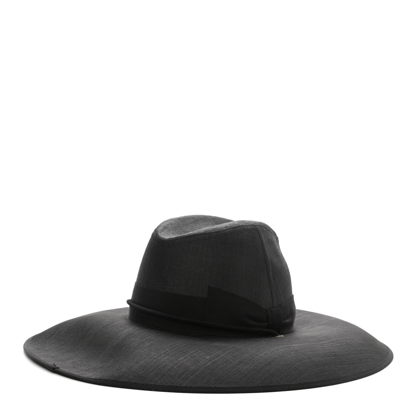Canvas Wide Brim Hat L Black