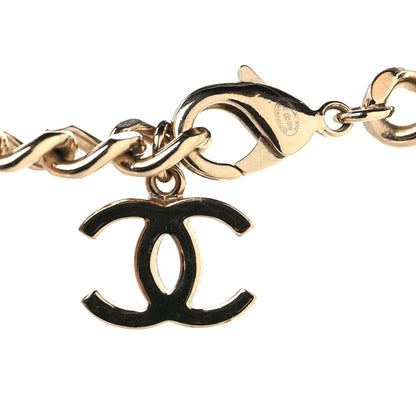Chanel Metal Enamel Chain CC Choker Gold White 4 of 5