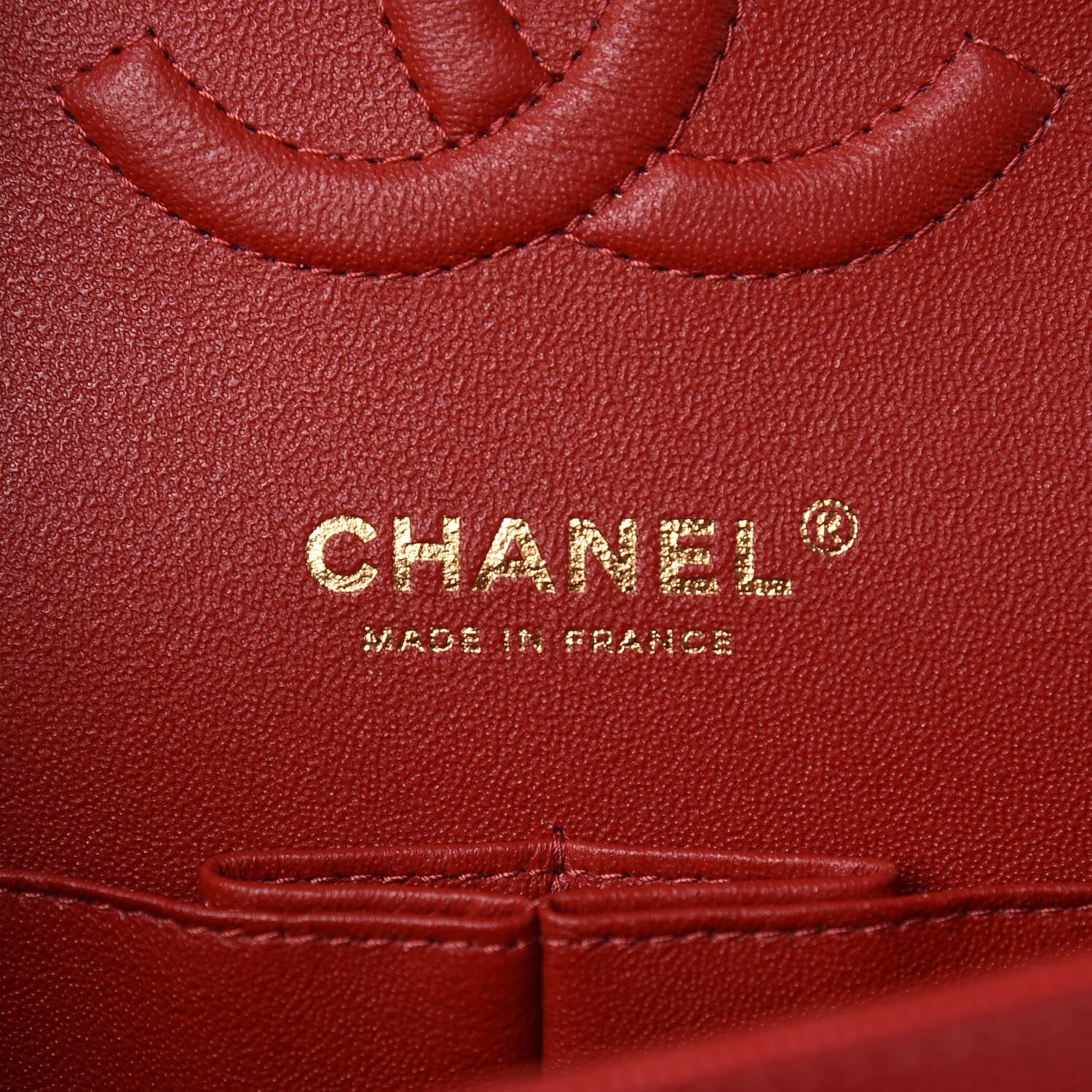 Chanel Caviar Quilted Medium Double Flap Red 6 of 10