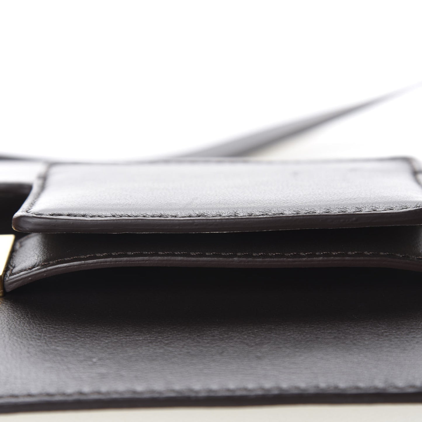 Calfskin Mini Madame Crossbody Dark Brown White