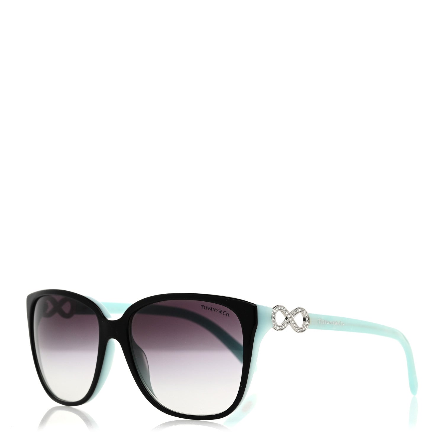 Tiffany Crystal TF4111-B Infinity Sunglasses Black Blue 1 of 8