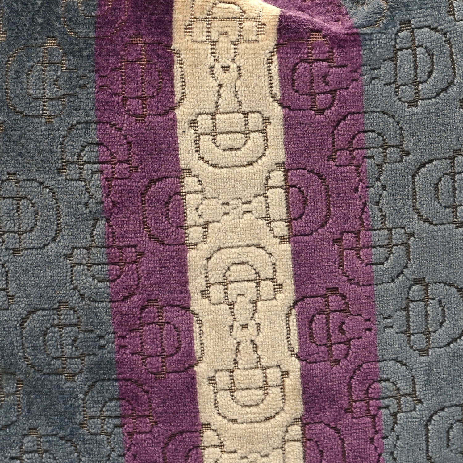 Gucci Velvet Horsebit Embossed Glam Hobo Grey 8 of 11
