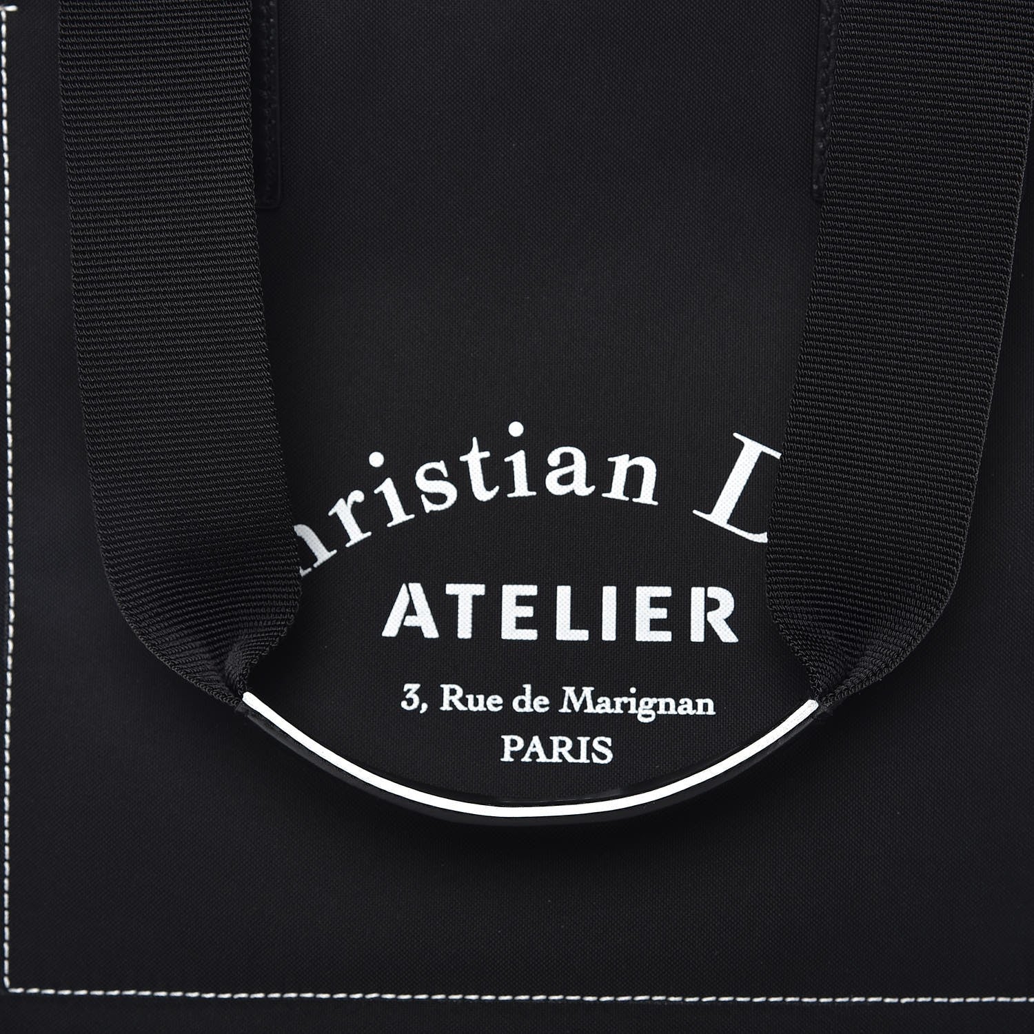 Christian Dior Canvas Atelier Shopper Tote Black 8 of 8