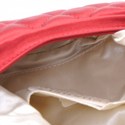 Chanel Satin Flap Clutch Red 6 of 7