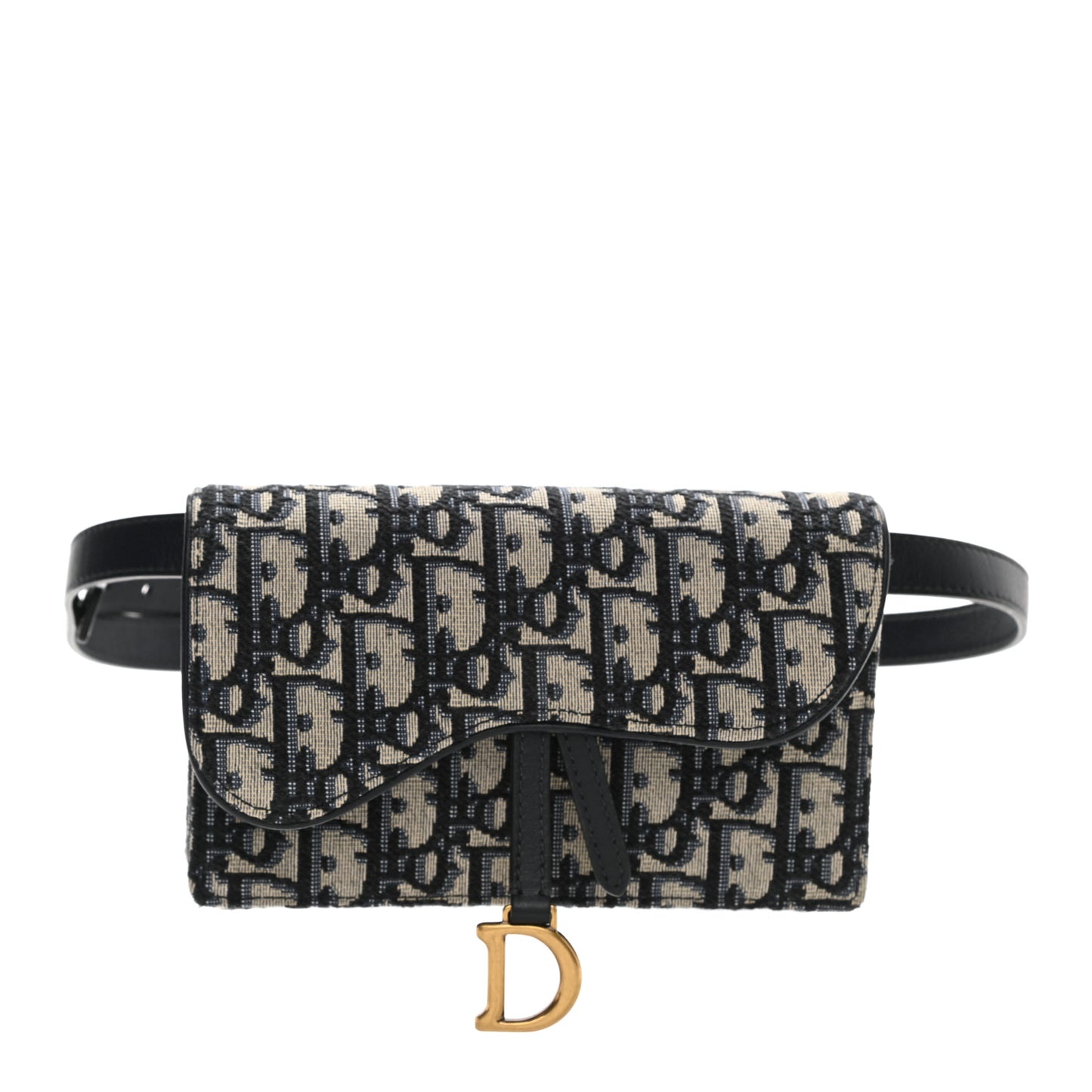 Oblique Saddle Belt Bag Blue