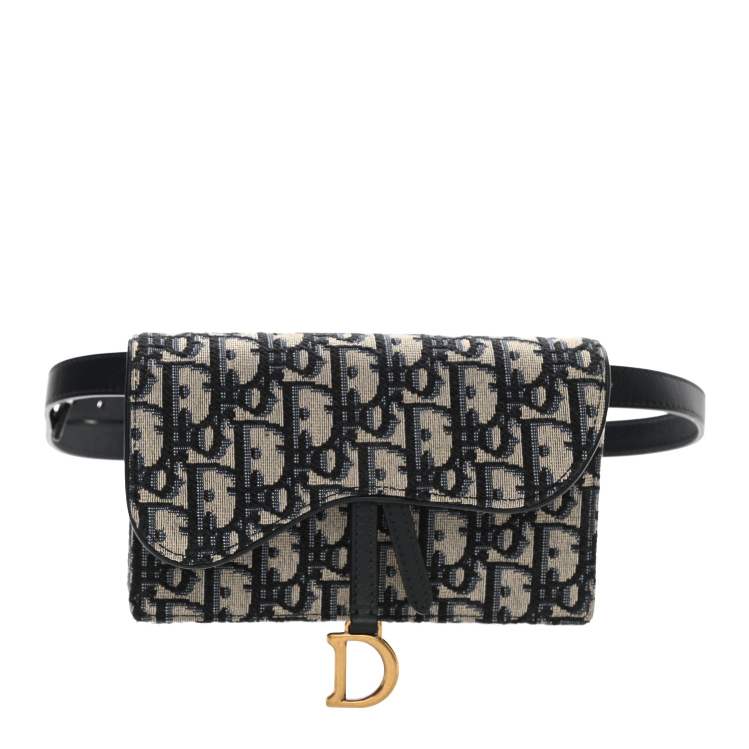 Christian Dior Oblique Saddle Belt Bag Blue 1 of 7