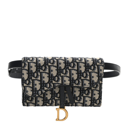 Christian Dior Oblique Saddle Belt Bag Blue 1 of 7