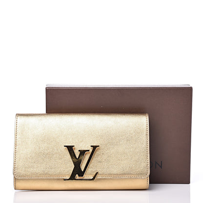 Louis Vuitton Calfskin Neo Sobe Louise EW Clutch Gold 13 of 13
