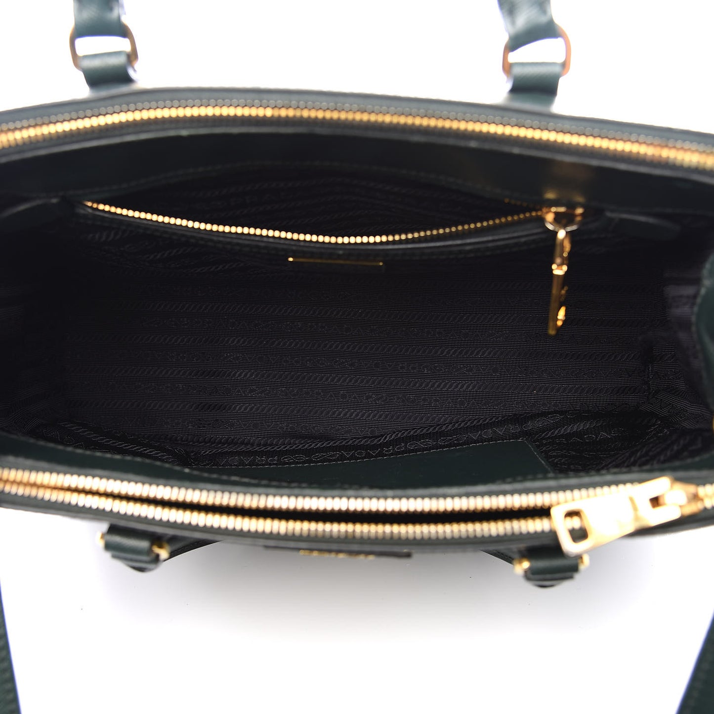 Saffiano Medium Galleria Double Zip Tote Smeraldo