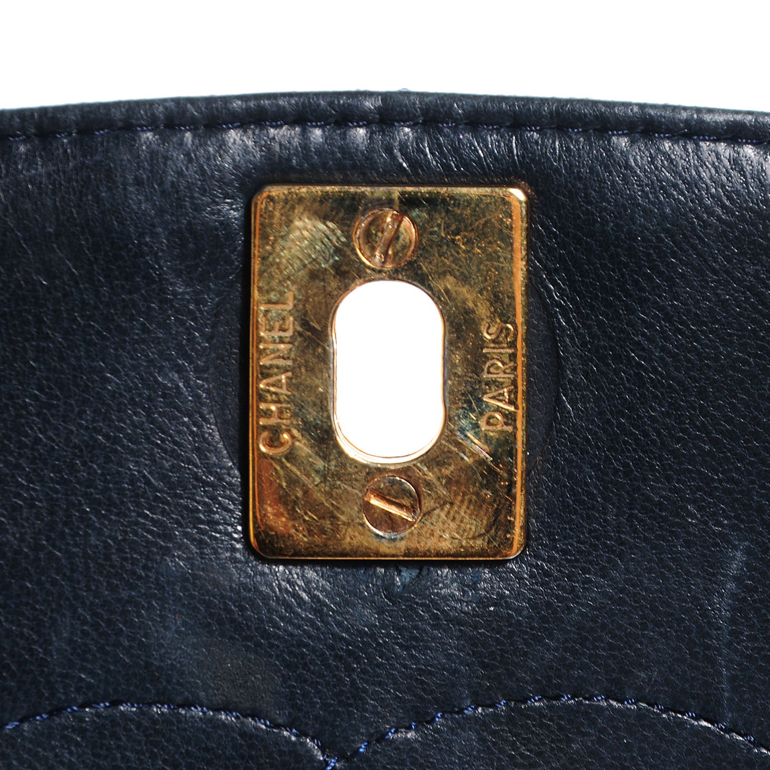 Chanel Lambskin Quilted Jumbo Flap Navy 6 of 10