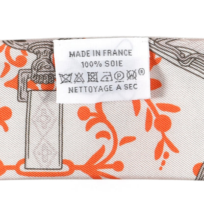 Hermes Silk Etriers Remix Twilly Verveine Orange Kaki 4 of 4