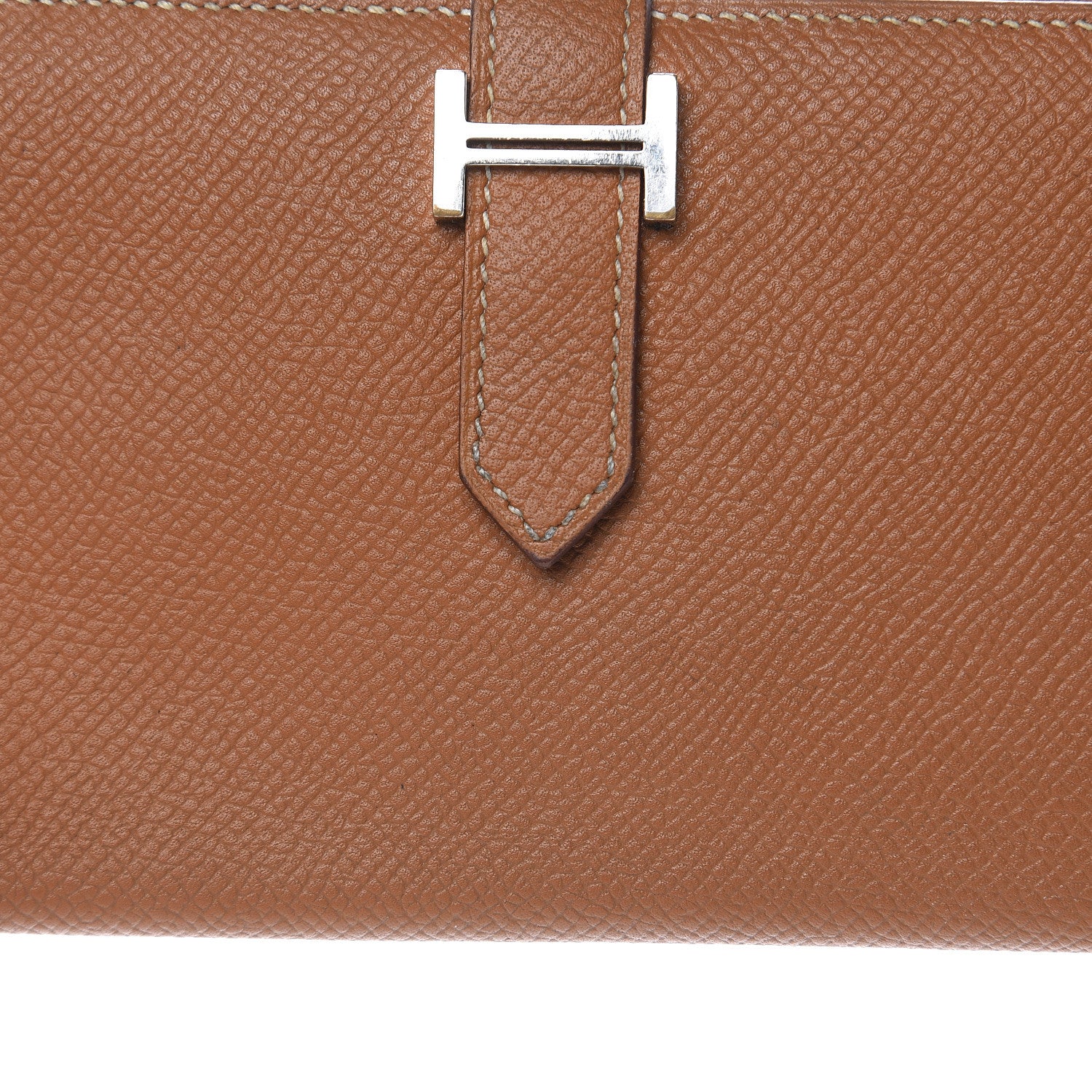 Hermes Epsom Bearn Gusset Wallet Gold 12 of 13