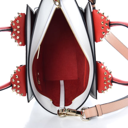 Christian Louboutin Calfskin Small Eloise Tote Fraise Poudre White 5 of 16