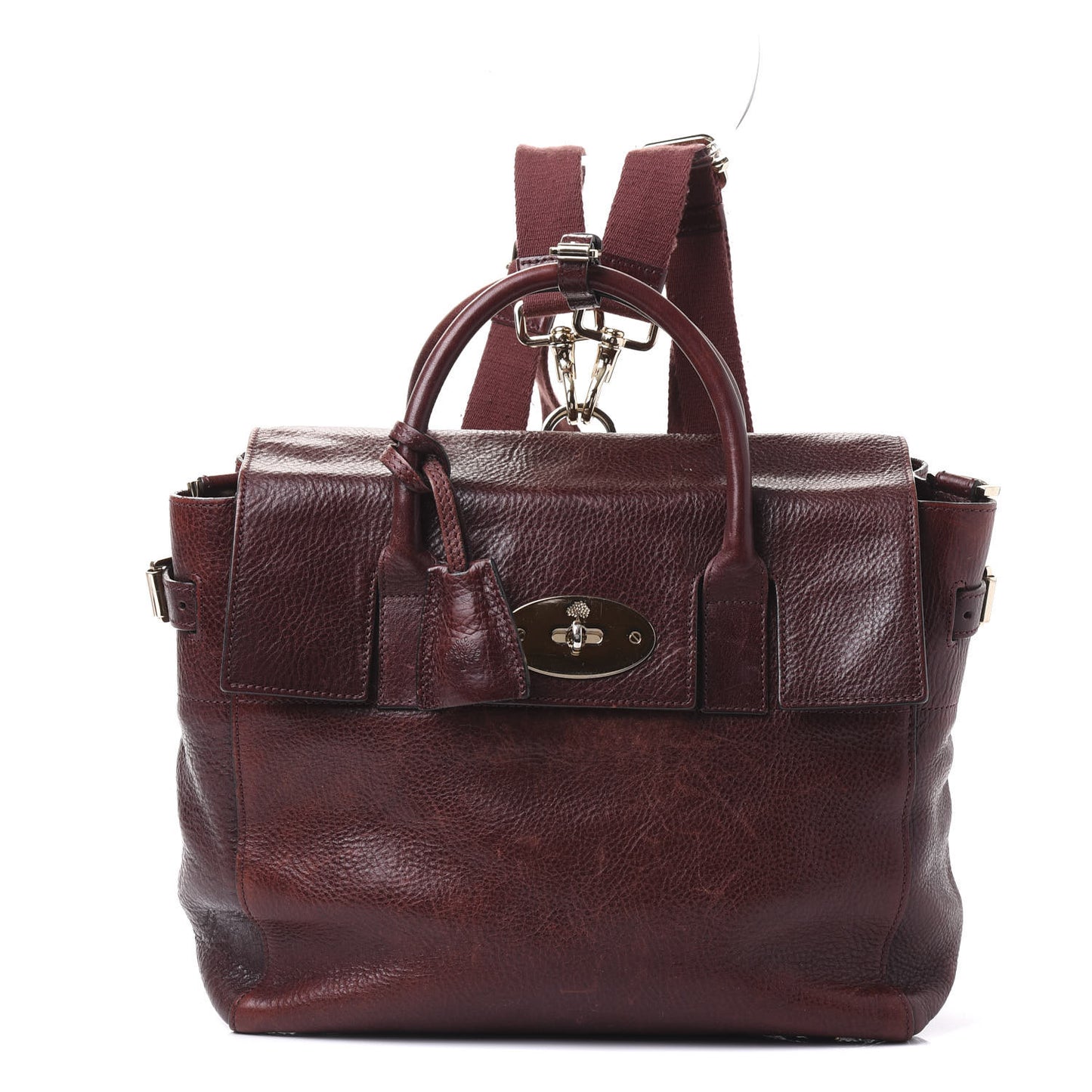 Natural Leather Cara Delevigne Convertible Satchel Oxblood
