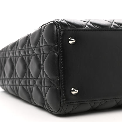 Christian Dior Lambskin Cannage Medium Lady Dior Black 8 of 14