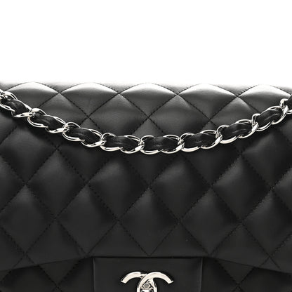 Chanel Lambskin Quilted Jumbo Double Flap Black 8 of 11