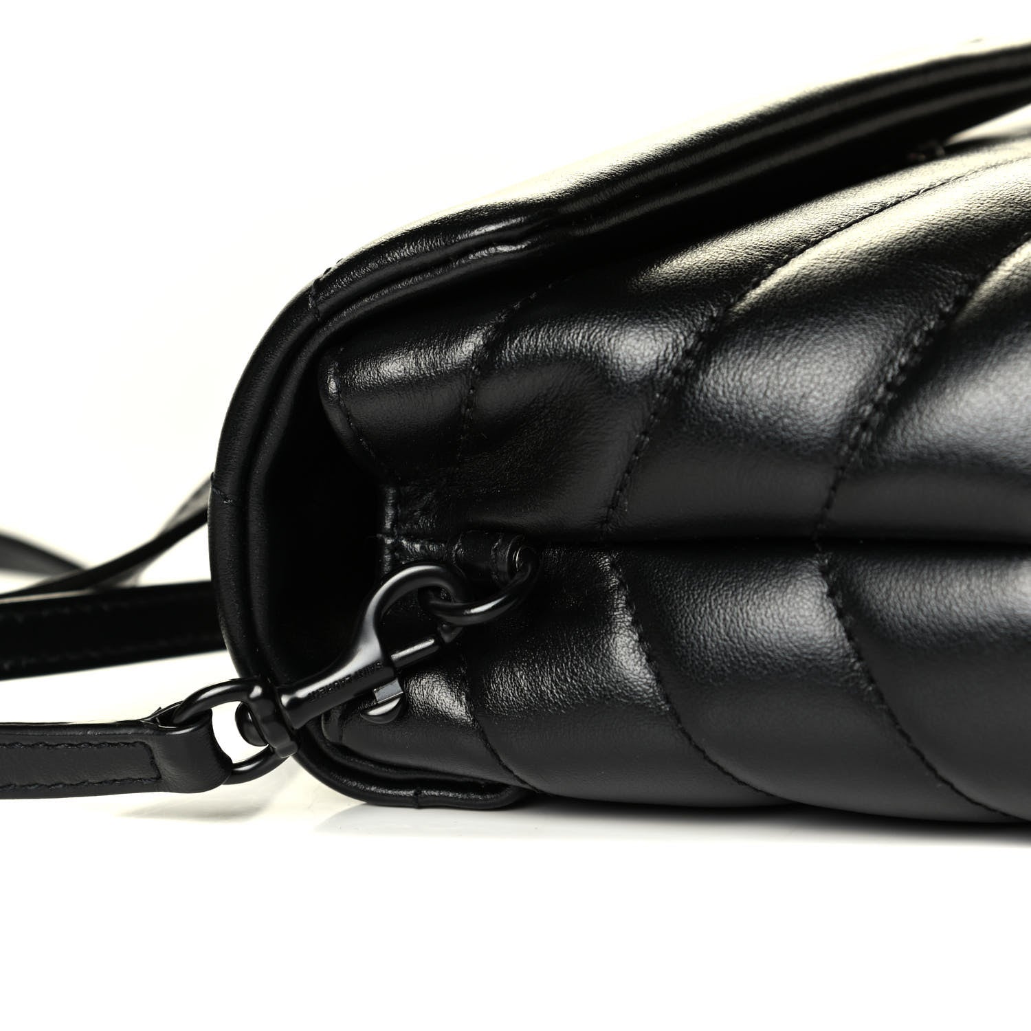 Saint Laurent Calfskin Y Quilted Monogram Toy Loulou Crossbody Bag Black 5 of 7