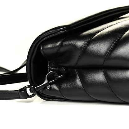 Saint Laurent Calfskin Y Quilted Monogram Toy Loulou Crossbody Bag Black 5 of 7